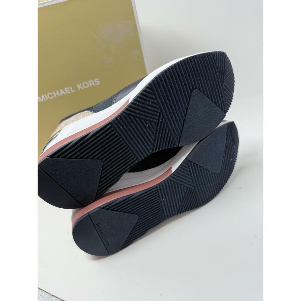 Michael Kors Women's Slip-On Logo Sock Navy Multicolor Sneakers 7.5 - Picture 6 of 6